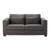Sofá-cama de 3 lugares de algodão cinzento-ardósia, colchão 6 cm
